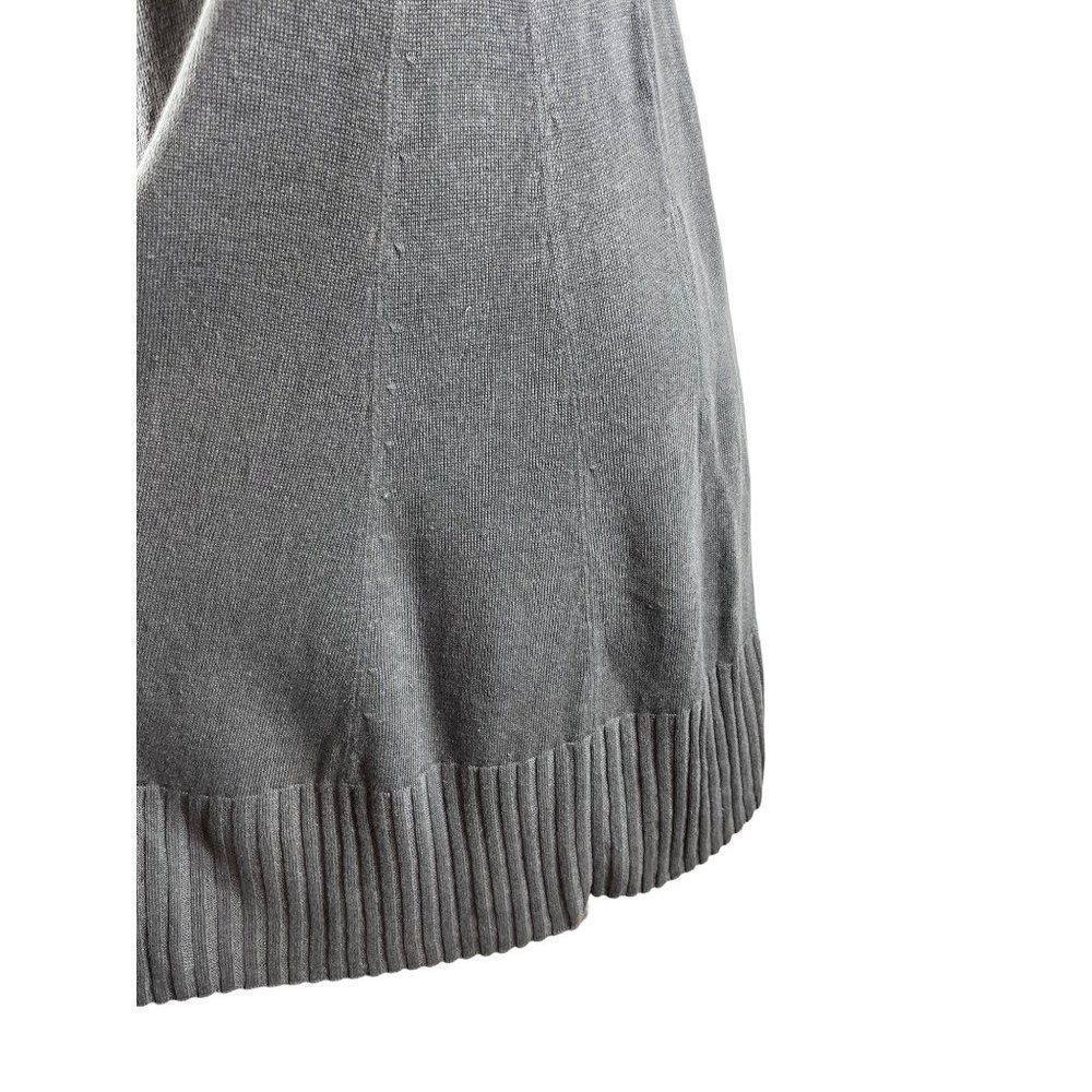J. Jill Linen Blend Midi Dress Gray XS Petite Lagenlook Oversized Short Sleeve - Picture 7 of 10
